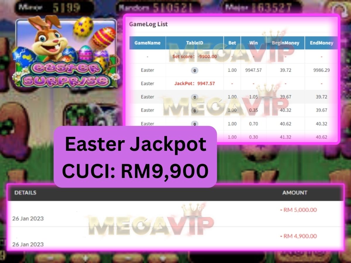 Mega888 Easter Jackpot Slot Cuci RM9,900