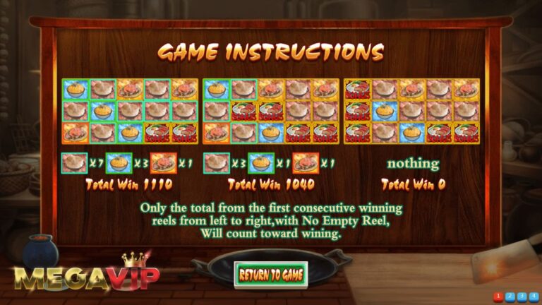Payouts on God of Cookery