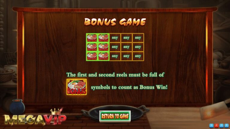 Bonus Game Feature on God of Cookery